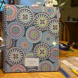 Vera Bradley Geometric Pattern Notebook - Blue and Pink